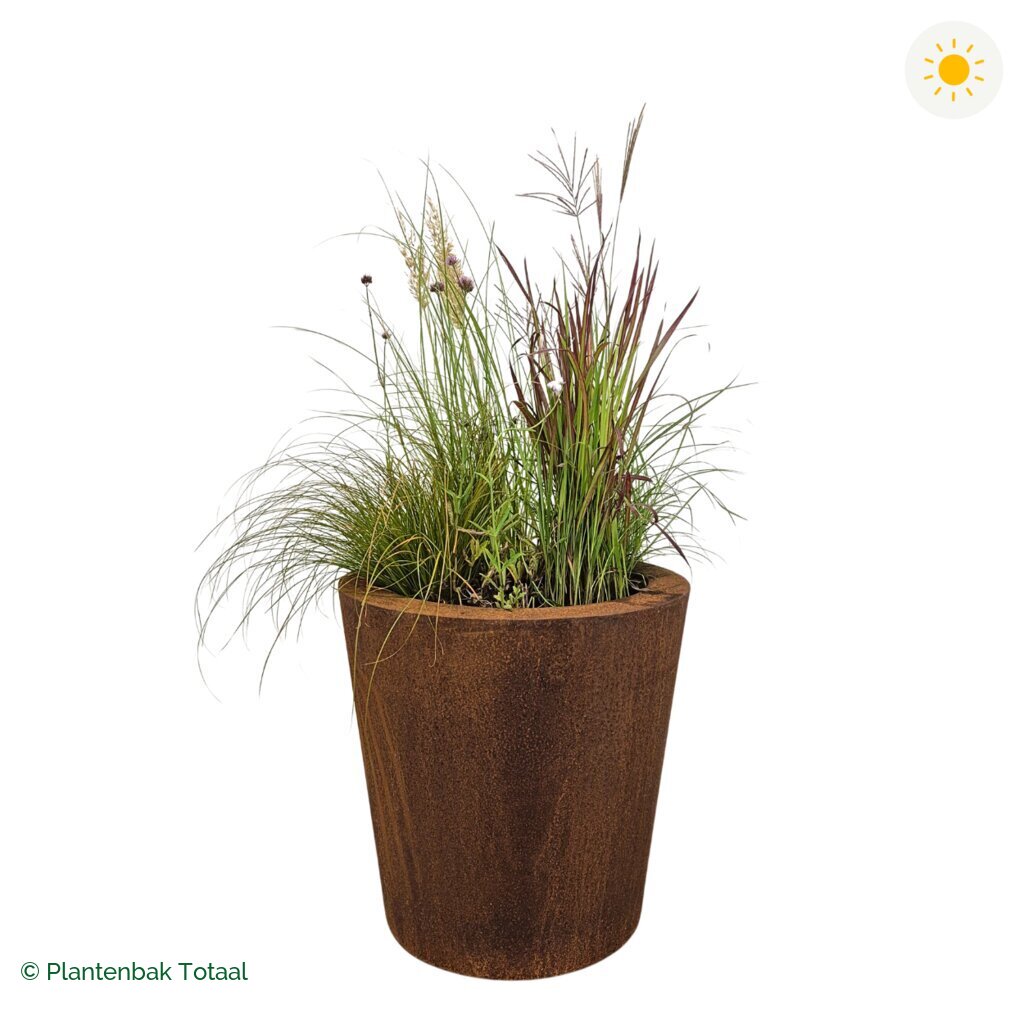productfoto van plantenbak Cortenstaal Conic Set Savanne