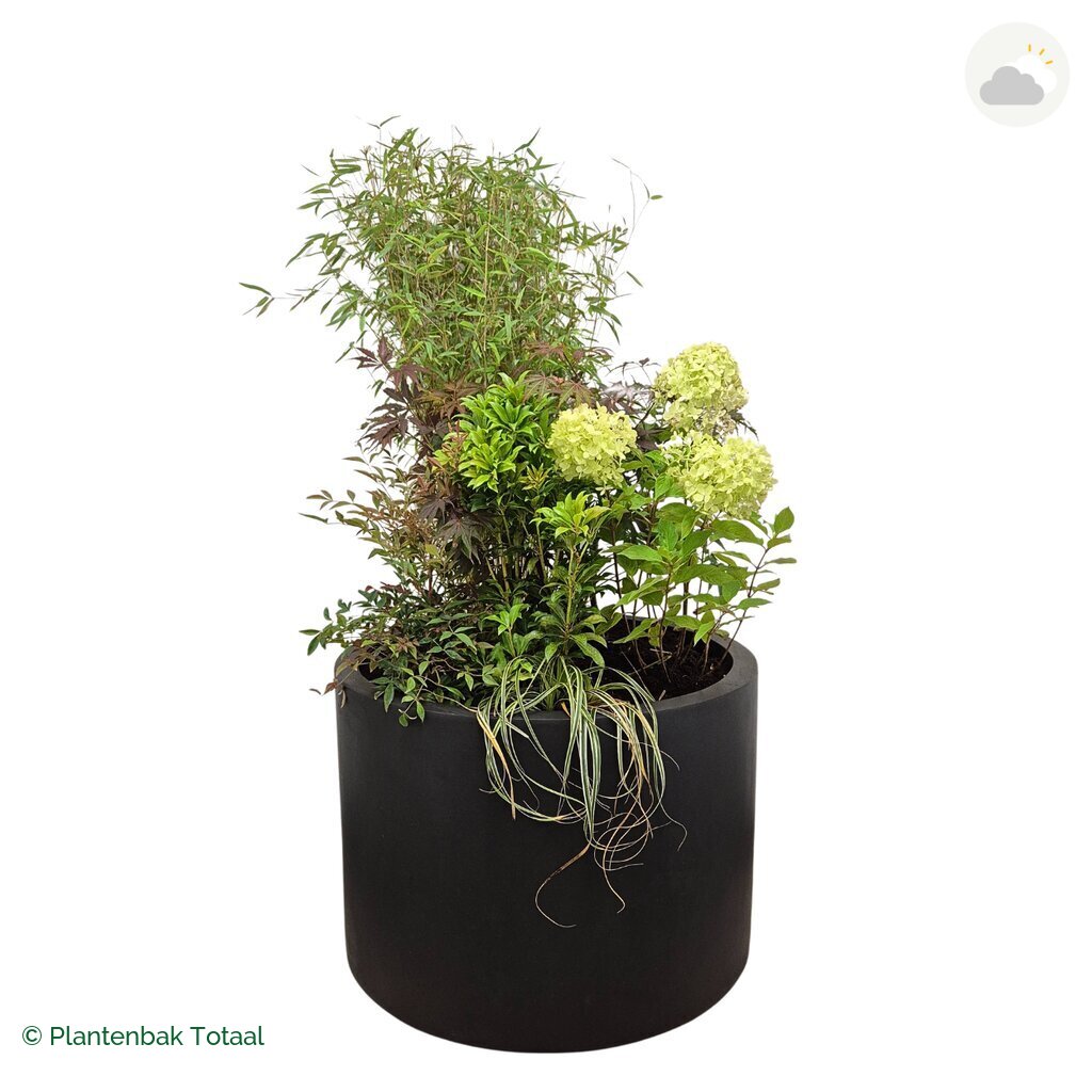 productfoto van plantenbak Fiberstone Jumbo Max Rond Set Himalaya