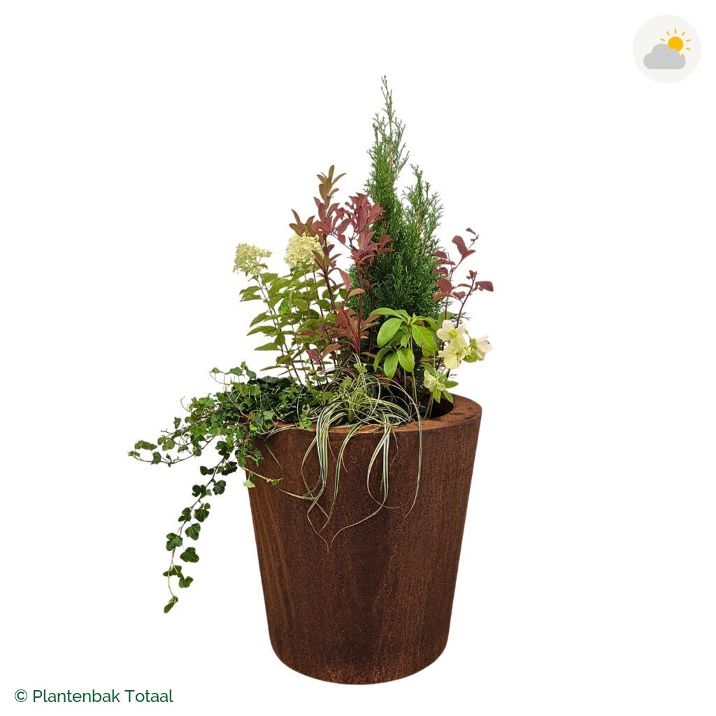 productfoto van plantenbak Cortenstaal Conic Set Ardennen