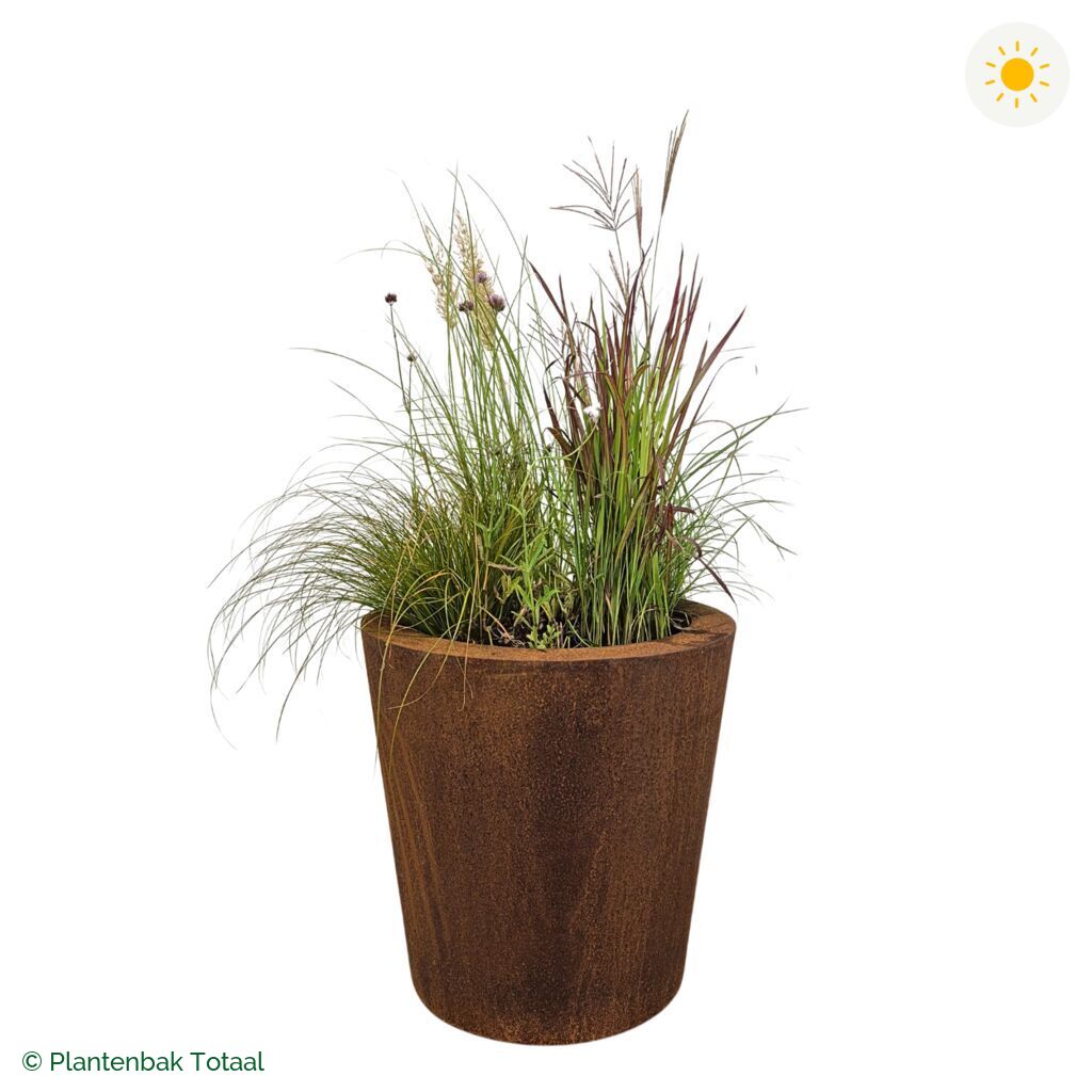 productfoto van plantenbak Cortenstaal Conic Set Savanne