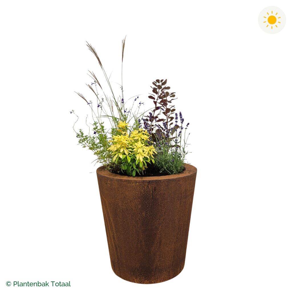 productfoto van plantenbak Cortenstaal Conic Set Toscane