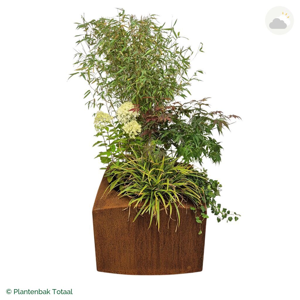 productfoto van plantenbak Cortenstaal Nooa Set Himalaya