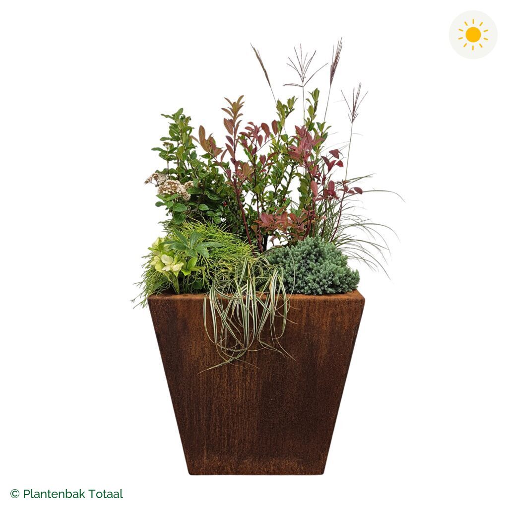 productfoto van plantenbak Cortenstaal Tap Set Bretagne