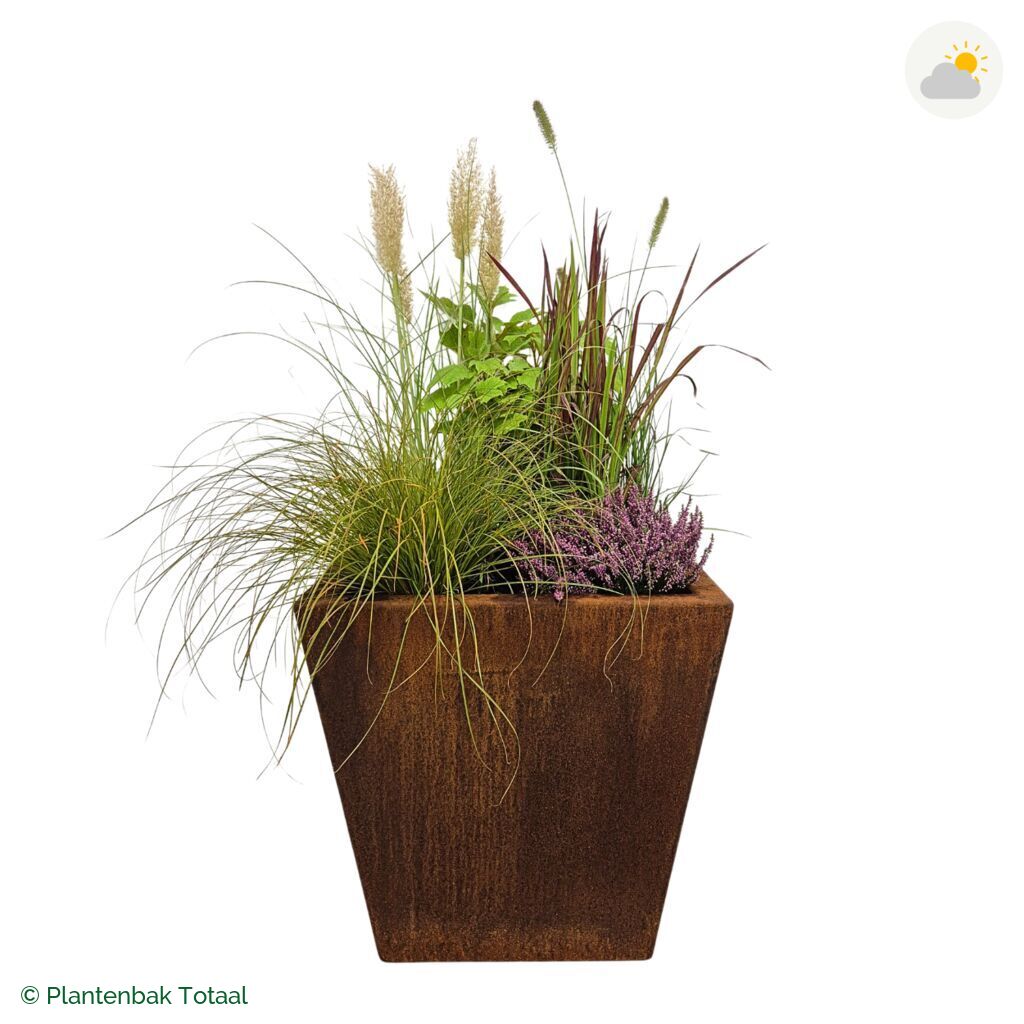 productfoto van plantenbak Cortenstaal Tap Set Veluwe