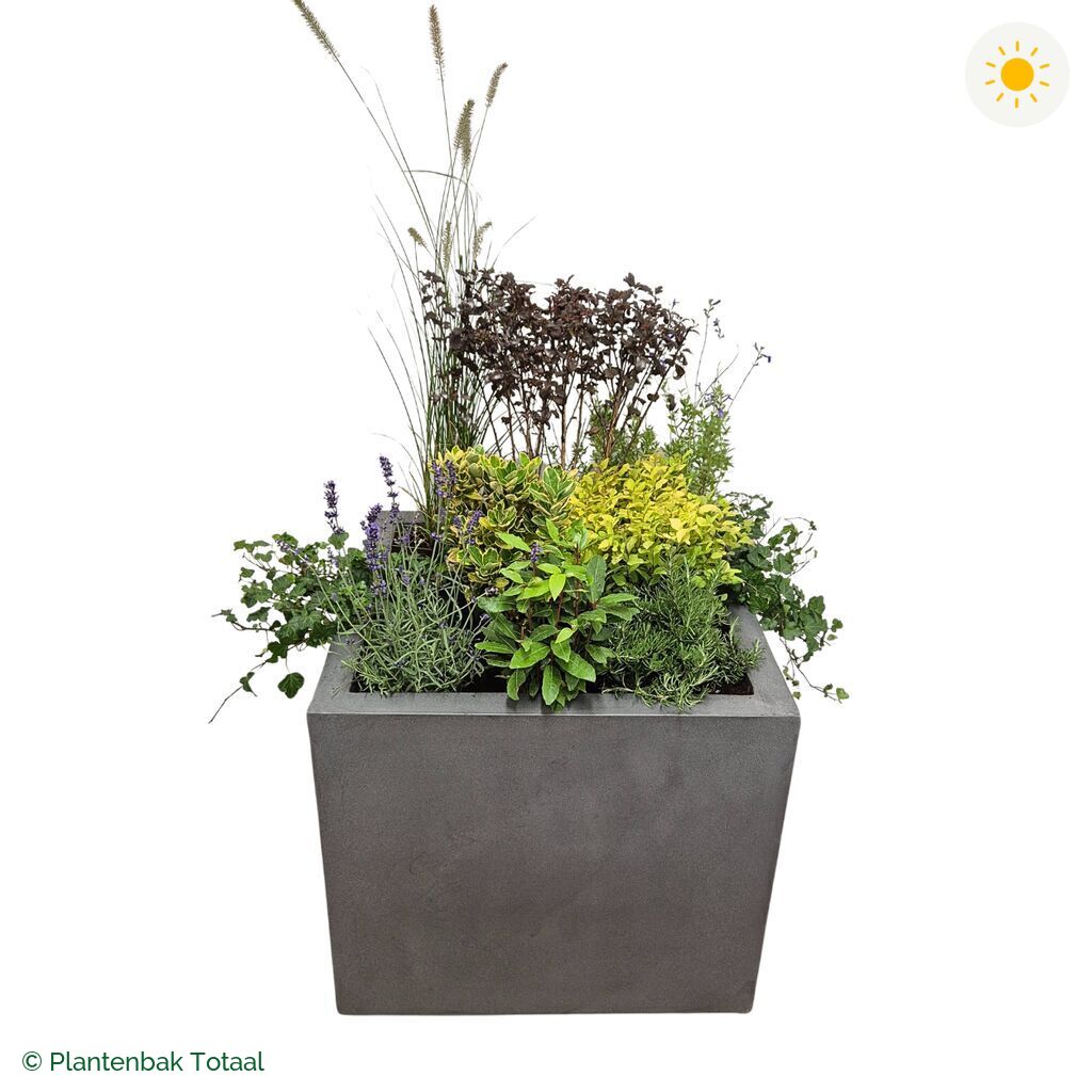 productfoto van plantenbak Fiberstone Jumbo Block Vierkant Set Provence