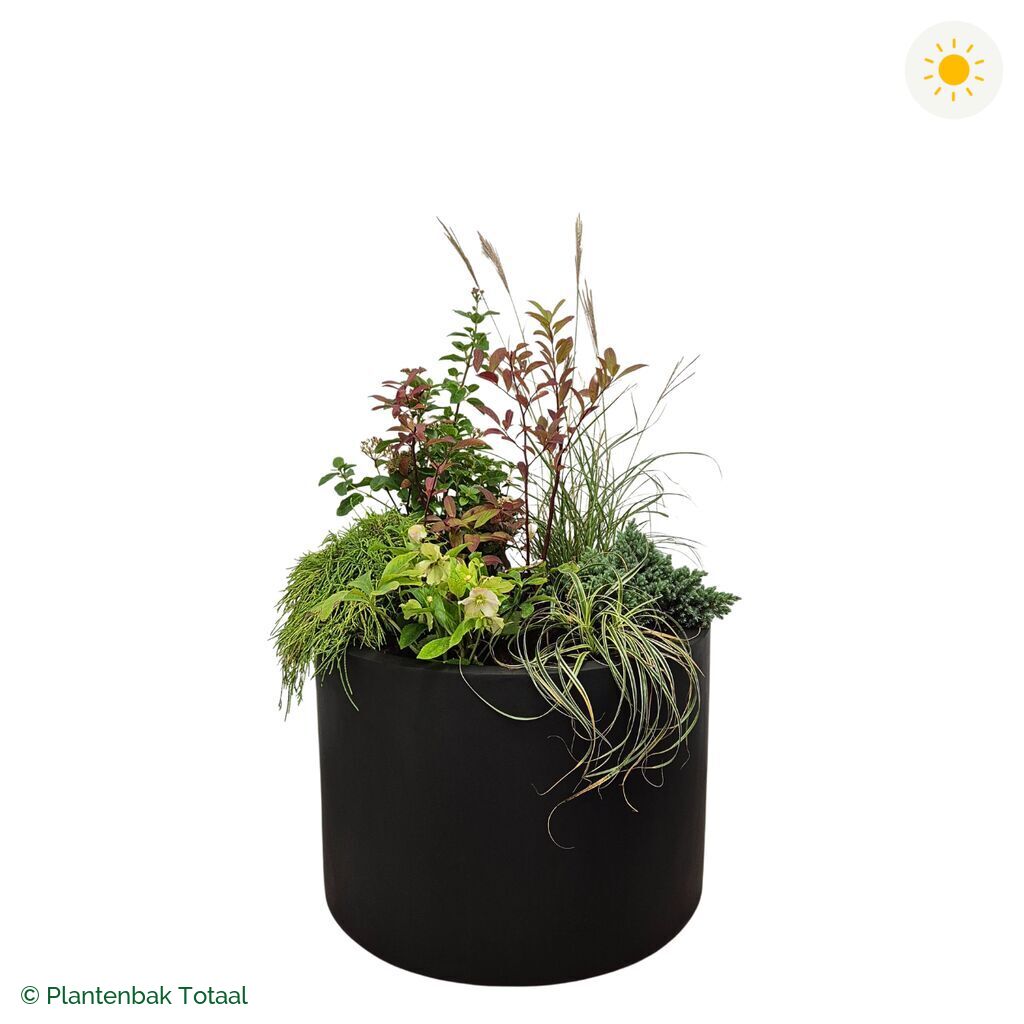 productfoto van plantenbak Fiberstone Jumbo Max Rond Set Bretagne