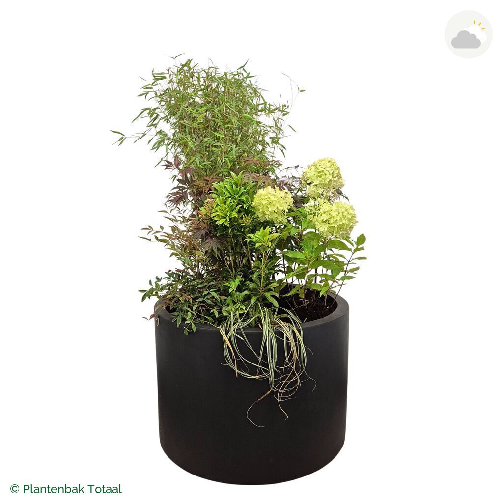 productfoto van plantenbak Fiberstone Jumbo Max Rond Set Himalaya