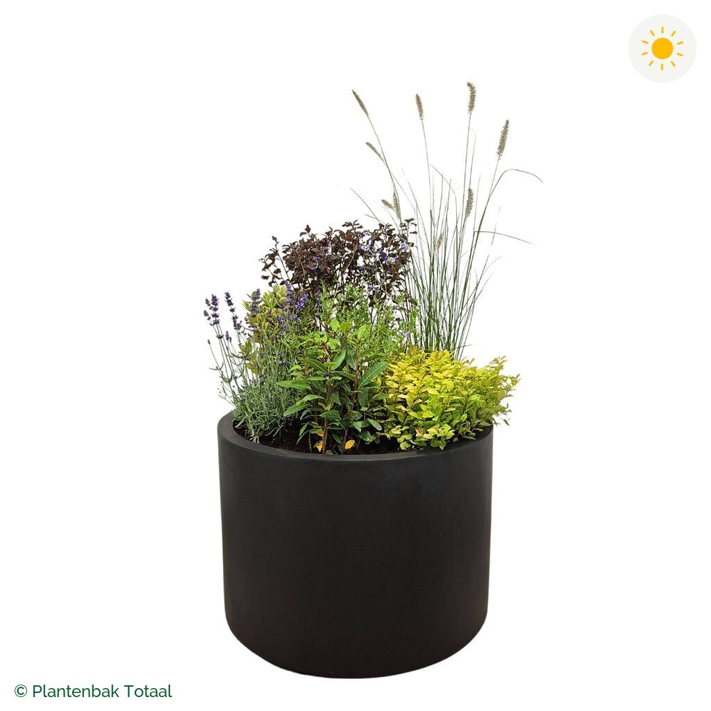 productfoto van plantenbak Fiberstone Jumbo Max Rond Set Provence