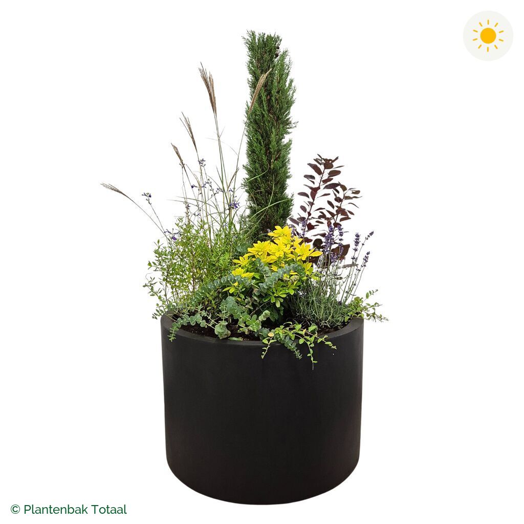productfoto van plantenbak Fiberstone Jumbo Max Rond Set Toscane