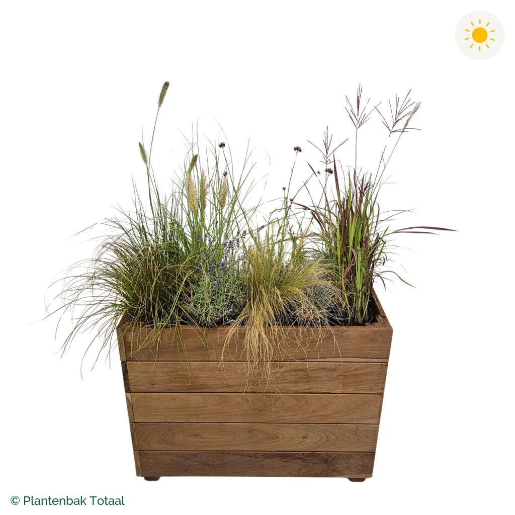 productfoto van plantenbak Hardhout Granada Rechthoek Savanne