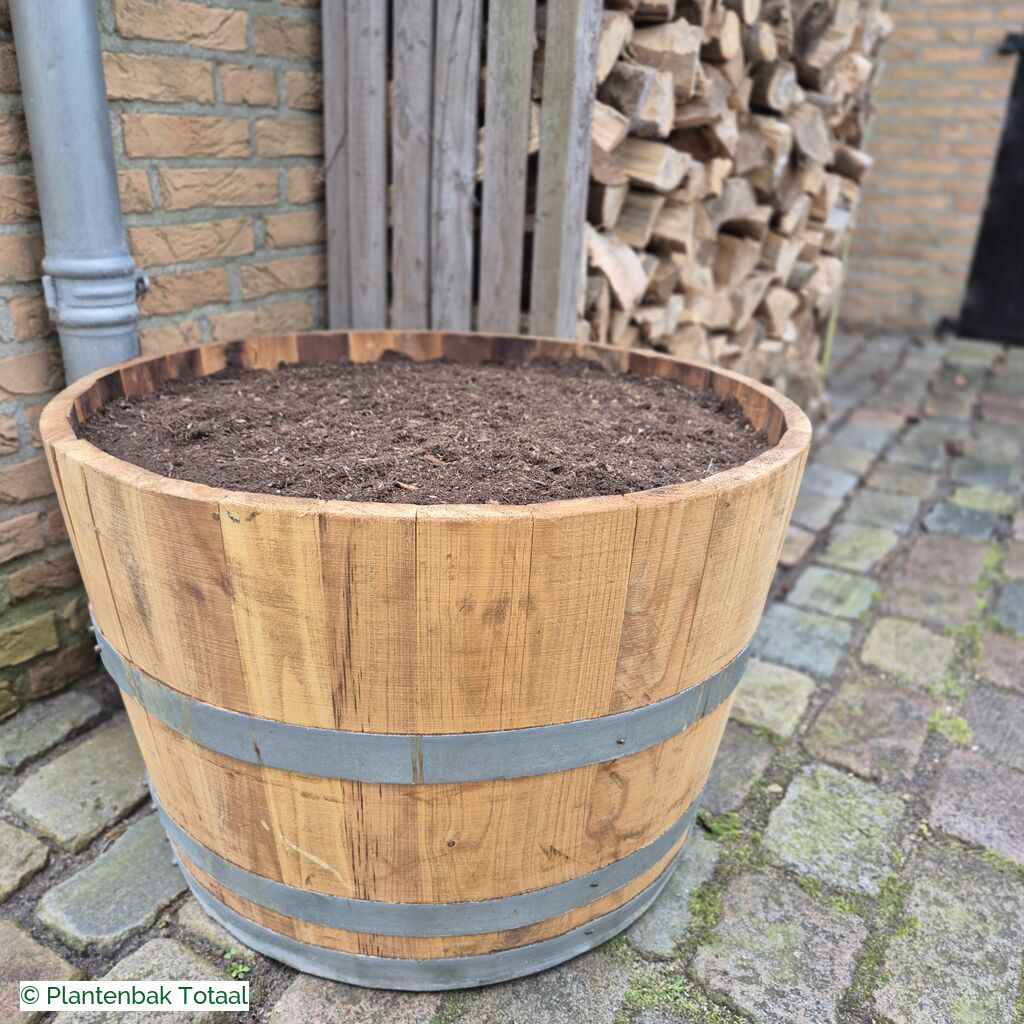 productlijn foto van plantenbak EH Half Wijnvat rond