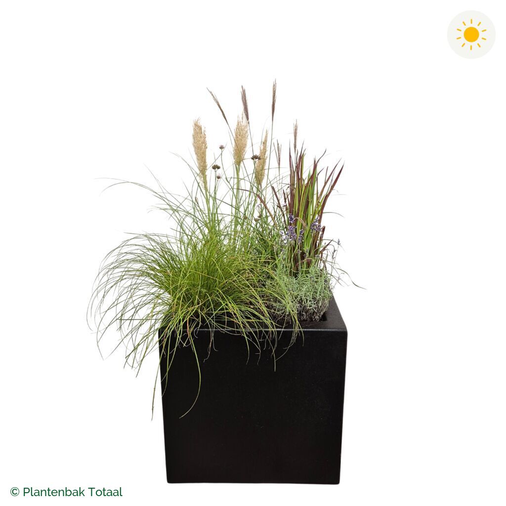 productfoto van plantenbak Polyester Carrez Vierkant Set Savanne