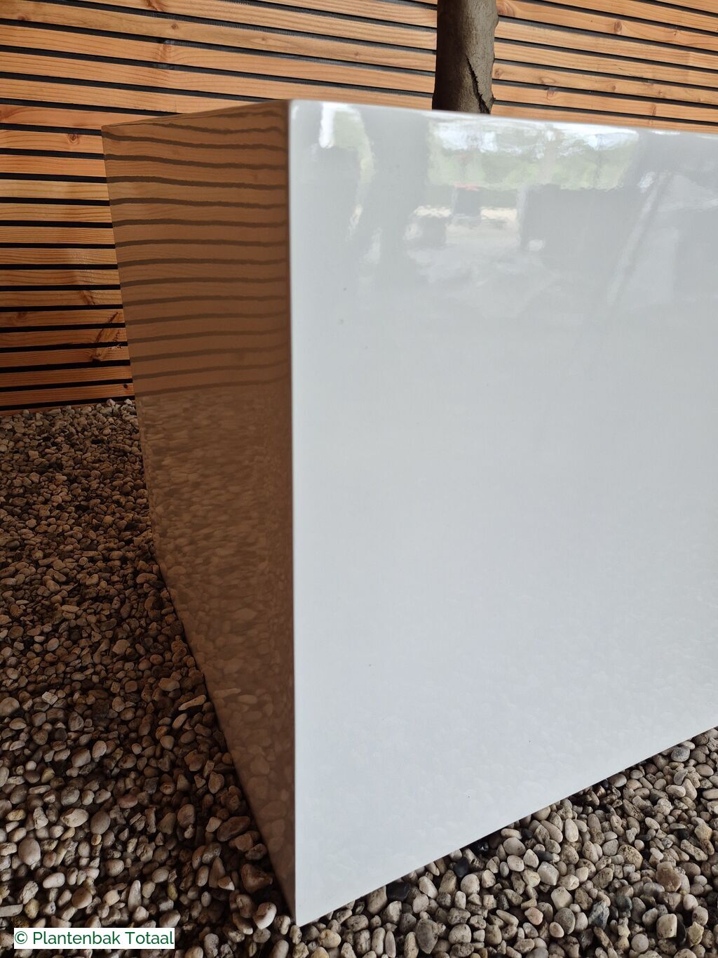 productfoto van plantenbak Fiberstone Block XL Hoogglans - Olijfboom